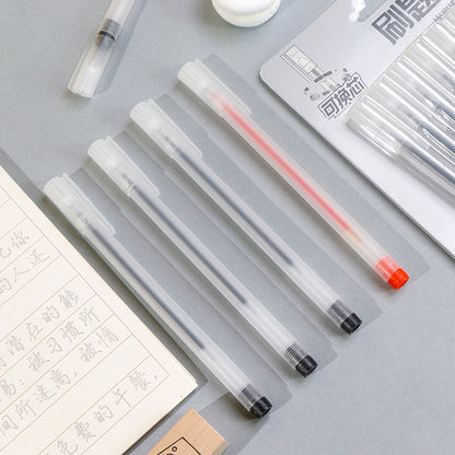 XX - 8862 Juego de ocho bolígrafos de gel para práctica y prueba (negro y rojo) M.82