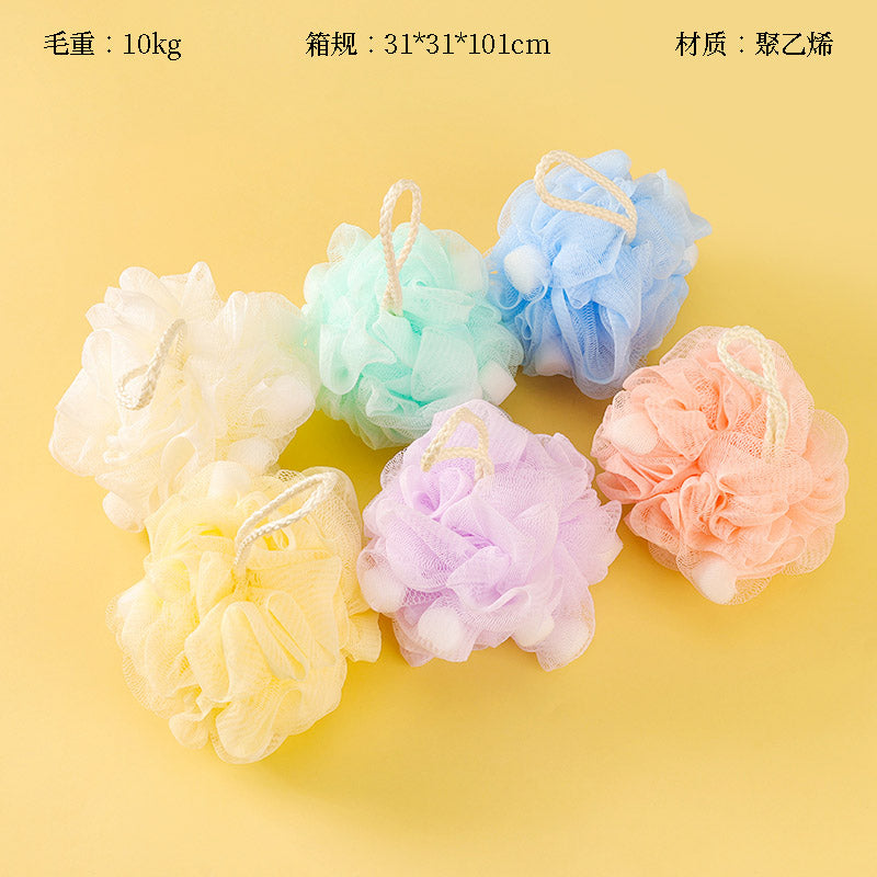 Mixiaoqi 40g Sponge Ball Bath Flower Bucket Pack Skin-Friendly Rich Lather Shower Scrubber M.14