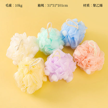 Mixiaoqi 40g Sponge Ball Bath Flower Bucket Pack Skin-Friendly Rich Lather Shower Scrubber M.14