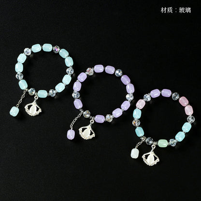 Fresh Diamond-Accented Cat's Eye Crystal Bracelet  M.43