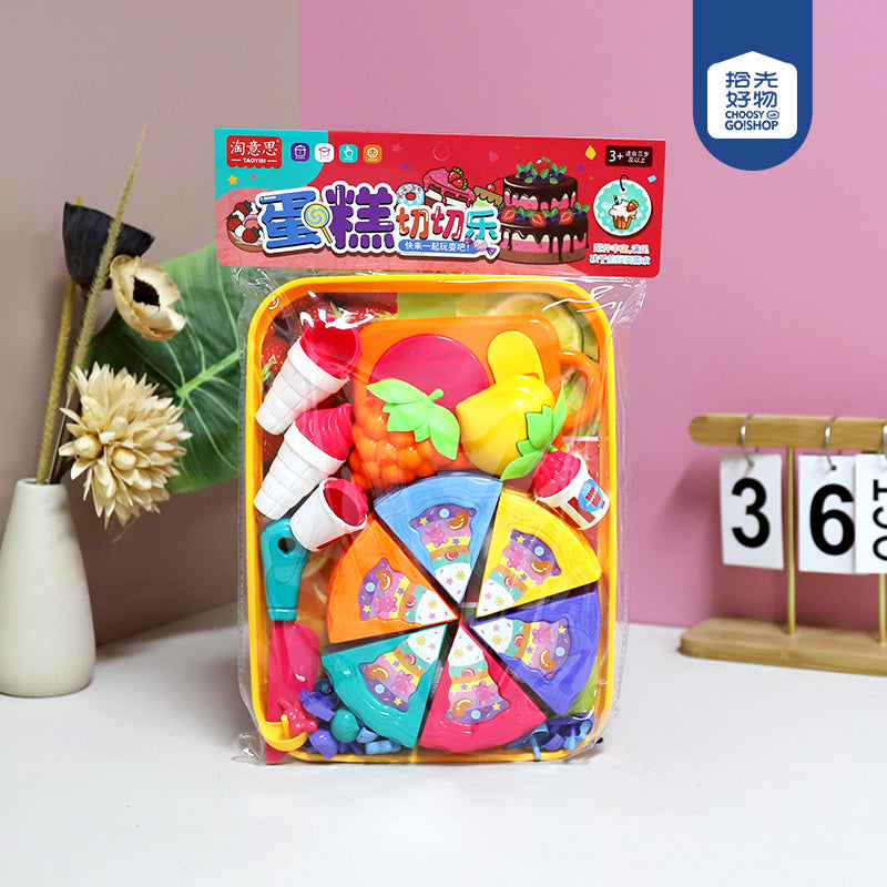 6056-1 Pretend Play Plate Cake M.09