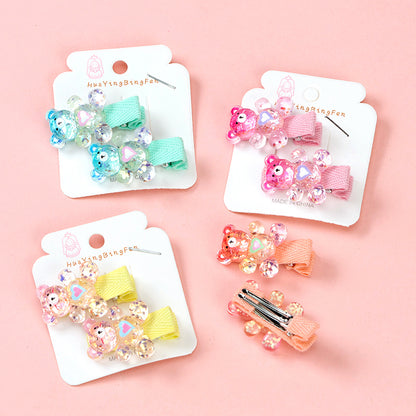 M42 Long Strip Cartoon Bowtie Accessory Hair Clips for Kids