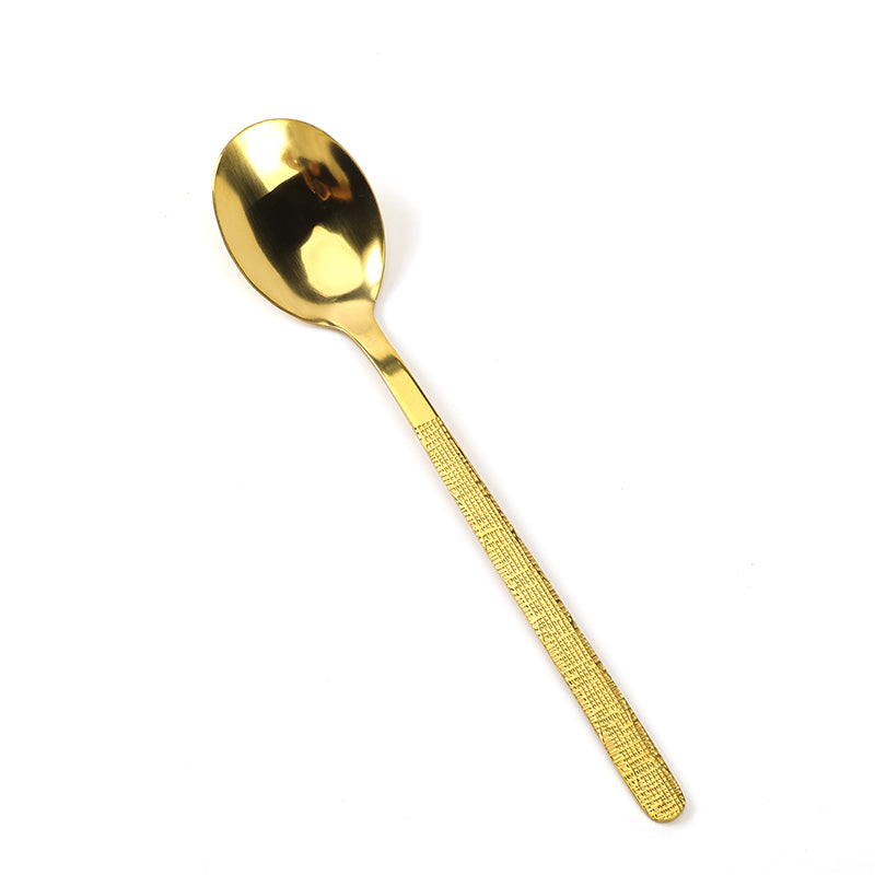 410 Korean-Style No.2 Stone-Pattern Spoon (Gold-Plated) M.66