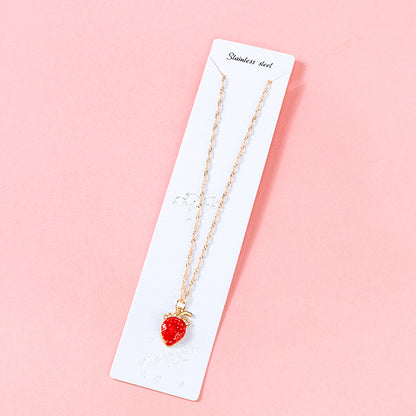 Small Fresh Style Strawberry Necklace M.43