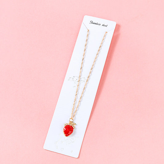 Small Fresh Style Strawberry Necklace M.43