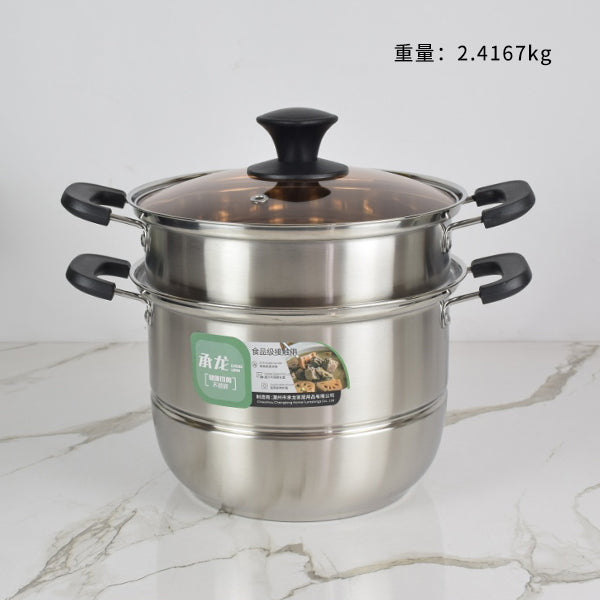 Model 3333 Tongtianxiang 30cm Double-Layer Steamer with Glass Lid M.61 JPDB