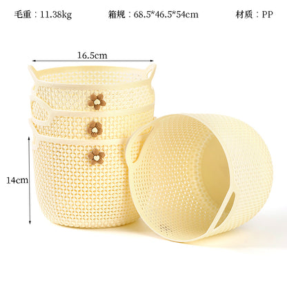Yideluo 8282 Bead Curtain Round Storage Basket M.13