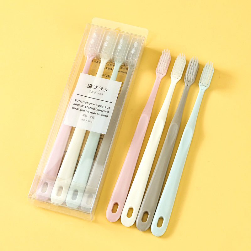 4018 Small Head Soft Bristle Toothbrushes, 4-Pack, Gentle on Gums, Color-Coded for Family M.14