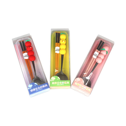 Fruit - themed Stackable Spoon and Chopsticks Tableware Set M.66 JPDB