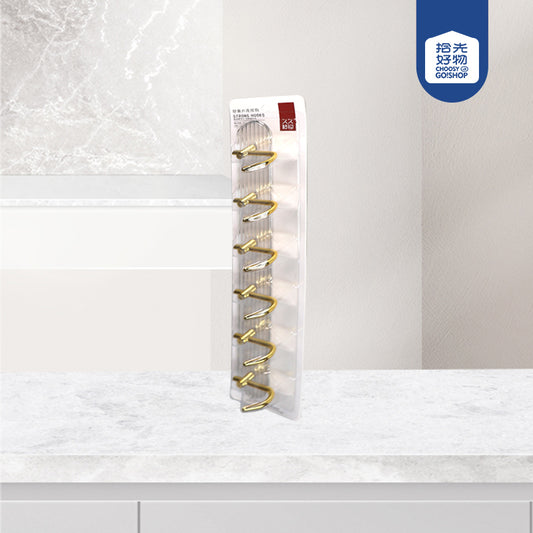 Model GH-2139 Affordable Luxury 6-in-a-Row Traceless Adhesive Hooks M.16 JPDB