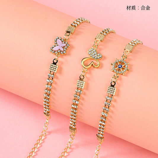 Two-Row Diamond-Accented Bracelet  M.43