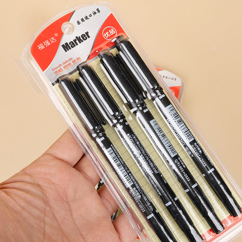 Card - packaged Set of 4 Small Double - ended Marking Pens M.82