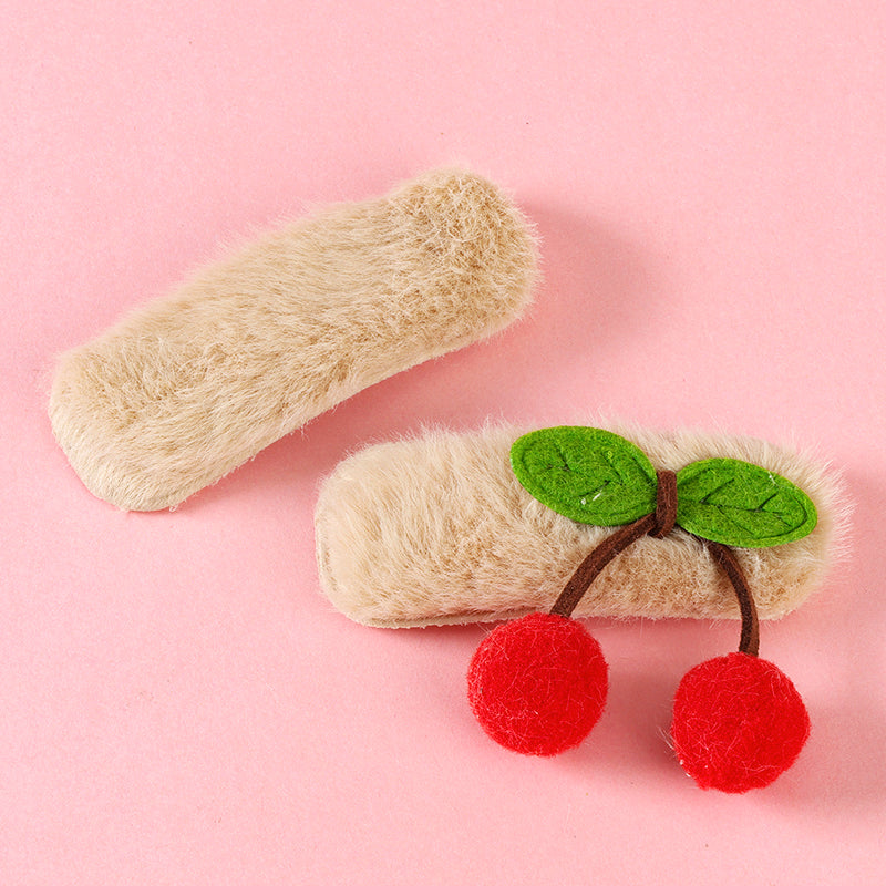 M42 Boxed Coffee - colored Plush Cherry Bobby Pins (1 + 1)