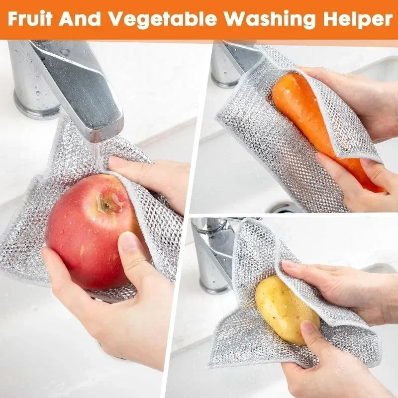 Multipurpose Wire Dishcloth Wire Cleaning Cloth for Kitchen Washcloth
