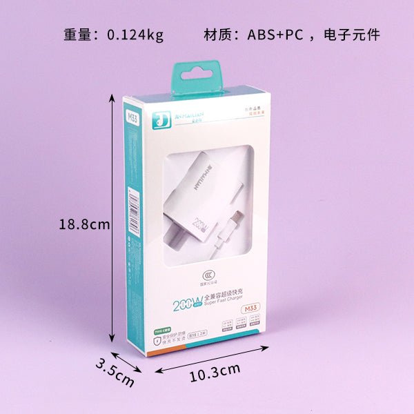 200W Type-C Charging Kit - Model M33 (Huawei Compatible) A12 JPDB