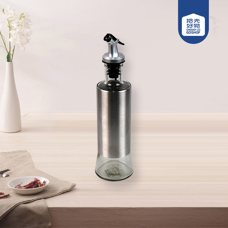 0025 "Rumengling" Themed Silver-Coated Glass Oil Bottle (300 mL) M.69 JPDB