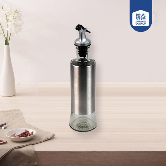 0025 "Rumengling" Themed Silver-Coated Glass Oil Bottle (300 mL) M.69 JPDB