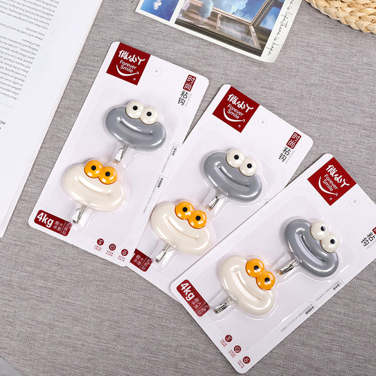 Qiaoxiaoya Model 9289 Adhesive Hooks - 2 Pcs Big Mouth Design M.16