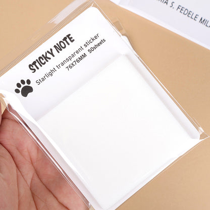 A07-1 Glitter Solid Color Sticky Notes 76x76mm Square 80g Thick Paper for Journal Deco & Office Marking M.81