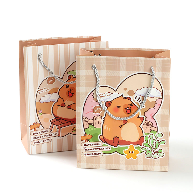 ST602-01 Medium Capybara Around the World Gift Bag (Vertical) 19.5*9.5*24.5 M24 M.73