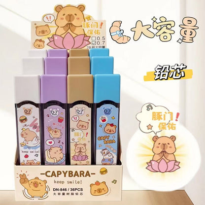 Cute Capybara 0.5mm Pencil Refills 846 Model 80pcs Break-Resistant Student Writing Supplies M.82