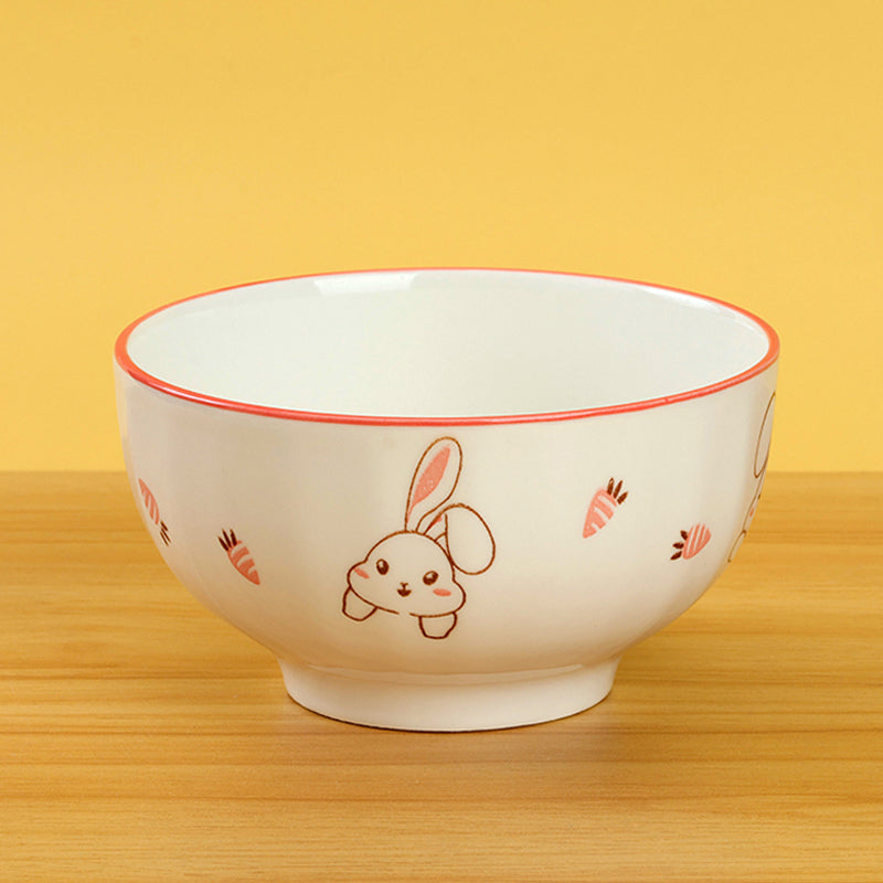 5 - inch Printed Starlight Bowl with Cute Rabbit Pattern M.66 JPDB