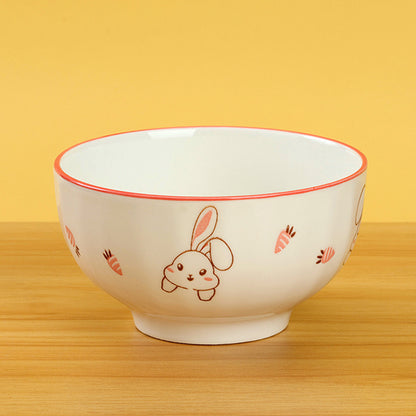 5 - inch Printed Starlight Bowl with Cute Rabbit Pattern M.66 JPDB