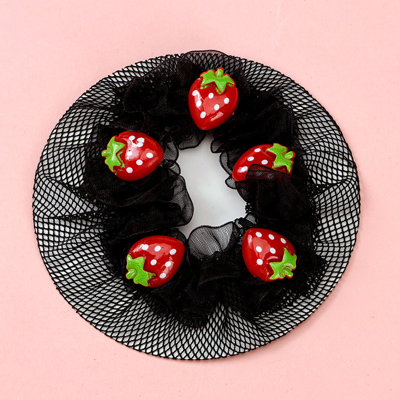 Five resin accessories for children's hairnets