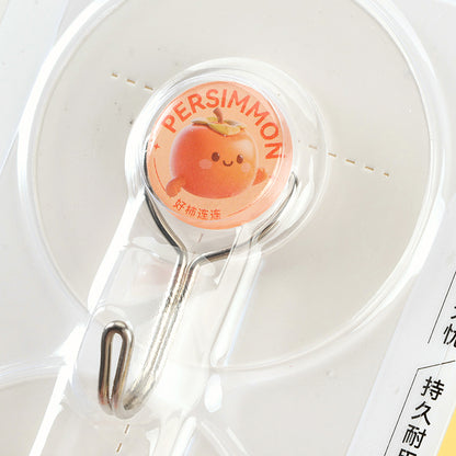 Qiaoxiaoya Model 9413 Adhesive Hooks - 2 Pcs Round Cartoon Design M.16