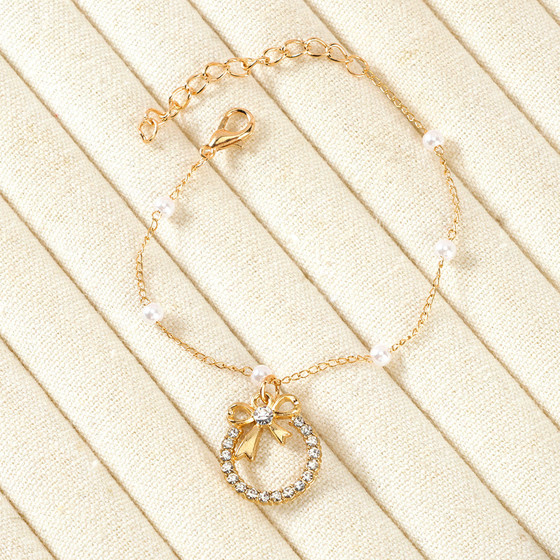 Diamond-Accented Pearl Bracelet  M.43