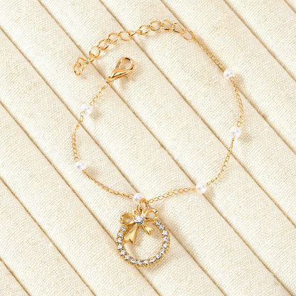 Diamond-Accented Pearl Bracelet  M.43