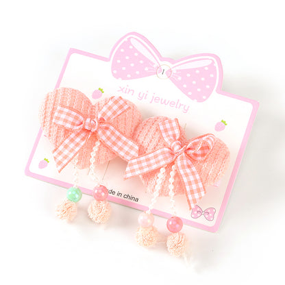 M42 Boxed Heart Bow Duck Clip Pair