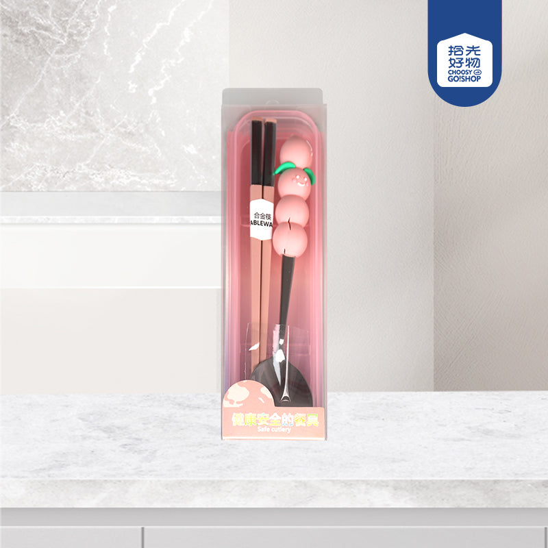Fruit - themed Stackable Spoon and Chopsticks Tableware Set M.66 JPDB