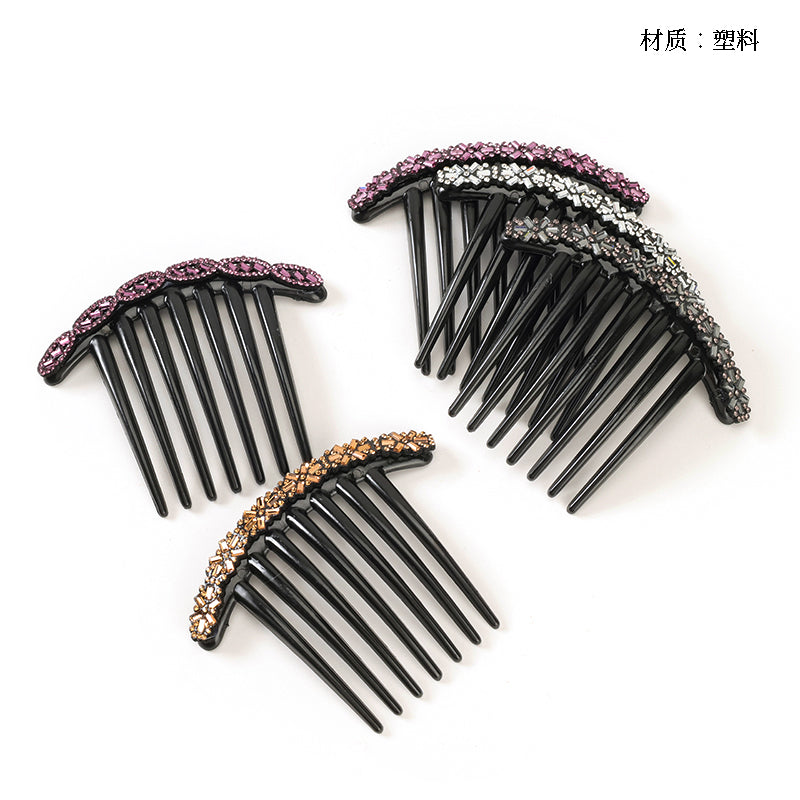 M42 Glass Rhinestone Hair Comb with 7 Tines