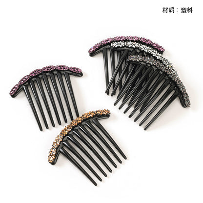 M42 Glass Rhinestone Hair Comb with 7 Tines