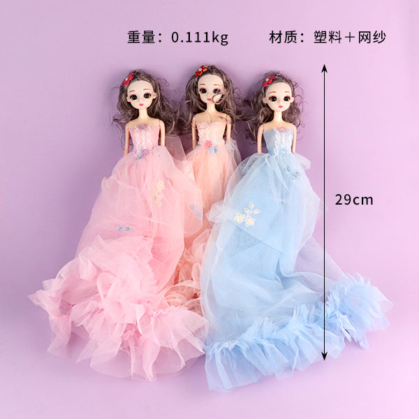 3D Eye Embroidered Small Floral Doll (Assorted) M.04 JPDB