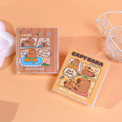 XX-186-7 Capybara Notepad "Chill" Bathing Design 90g Eye-Care Paper 10*14cm for Office Workers M.81