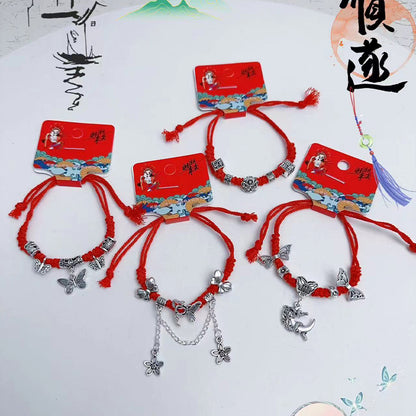 Golden Pendant Cinnabar Bracelet (Random Style)  M.43