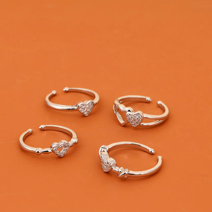 New Style Full-Diamond Heart-Shaped Ring M.43