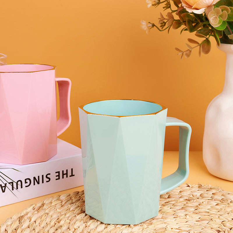 201 Solid Color Gold-Edged Diamond Mouth Cup M.26