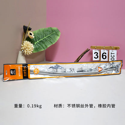 A-9726 2-Piece Hot & Cold Single-Ended Steel Wire Inlet Hose (60cm, Bagged) M.34 JPDB