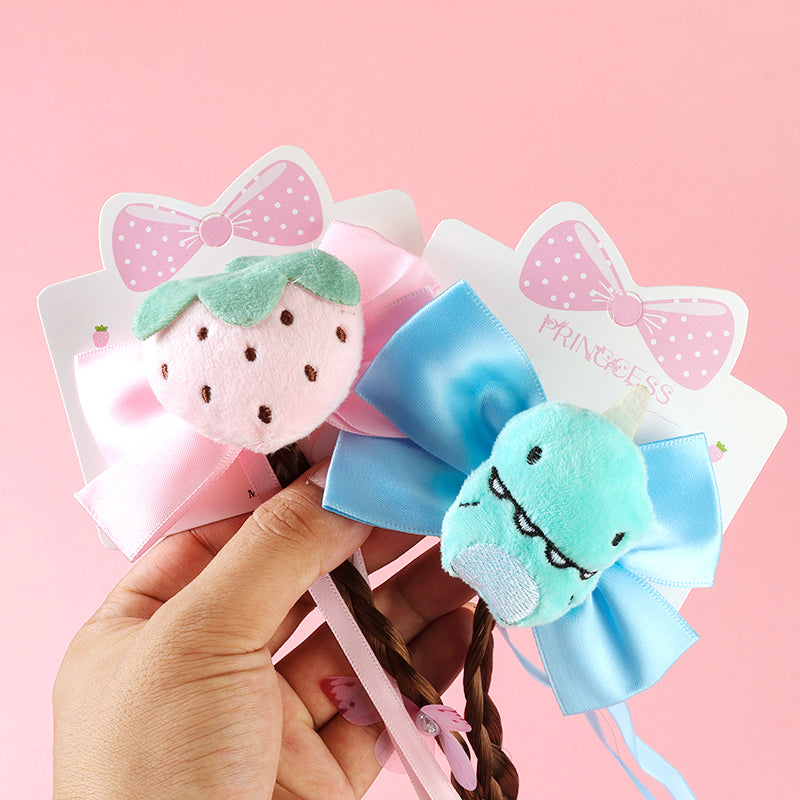 M42 Cartoon Bowtie Cotton Accessory Hair Extension Braid Clips