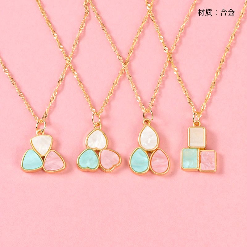 Simple Color - Blocking Necklace M.43