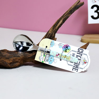 TF - 2114 304 Stainless Steel Large Flower Rabbit Round - Tip Spoon M.66 JPDB