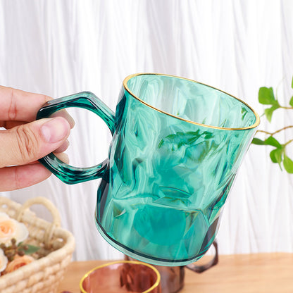 103 Transparent Gold-Edged Diamond Mouth Cup M.26