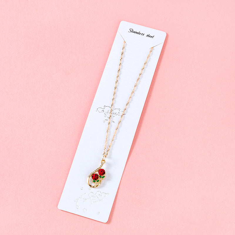 French Double Flower Necklace M.43