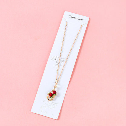 French Double Flower Necklace M.43