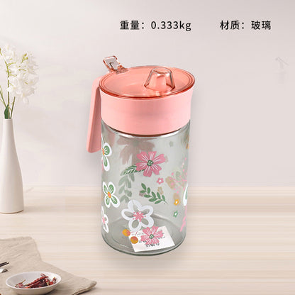 XB-1163 Stylish Printed Glass Oil Dispenser M.69 JPDB