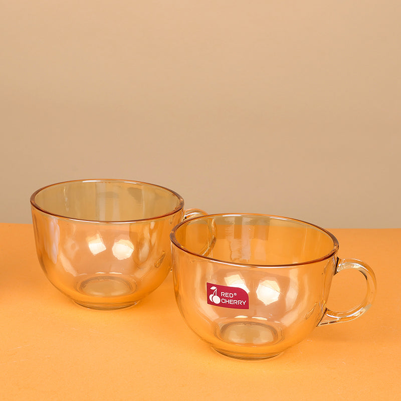 Red Cherry Model DPO1S Milk Glass Handle Cup (Amber Smoke Gray) M.17