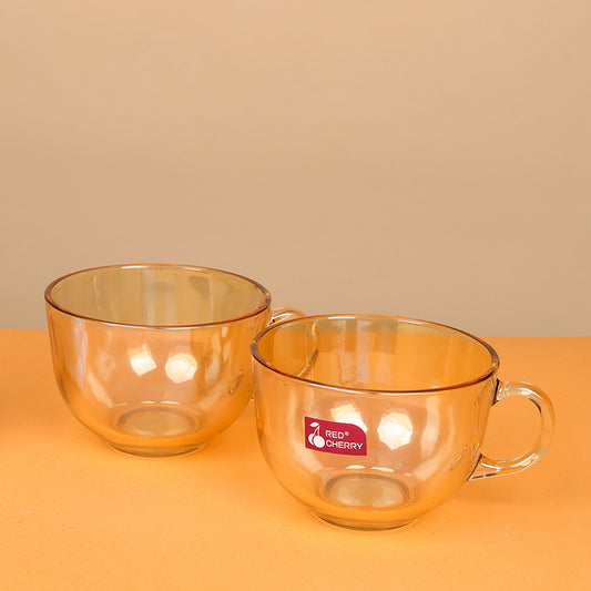 Red Cherry Model DPO1S Milk Glass Handle Cup (Amber Smoke Gray) M.17